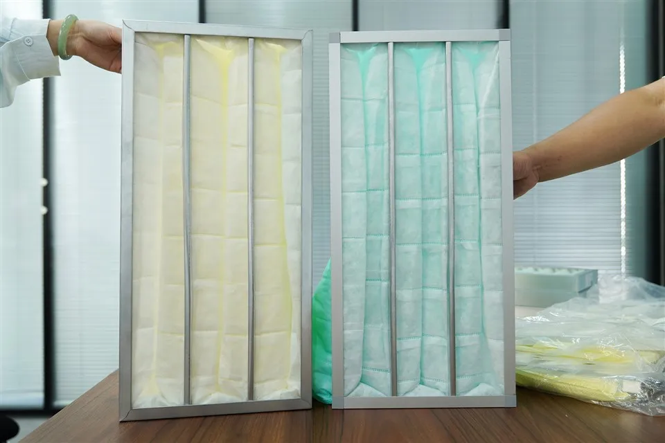 Shamollatish tizimi alyuminiy ramka F7 F8 F9 cho'ntak havo filtri